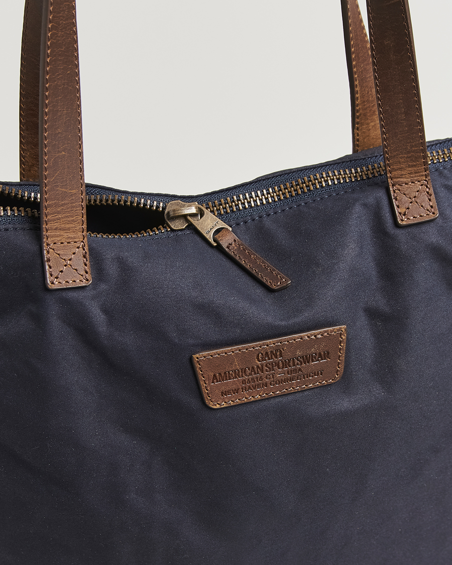 Herr | Väskor | GANT | Waxed Cotton Tote Bag Evening Blue