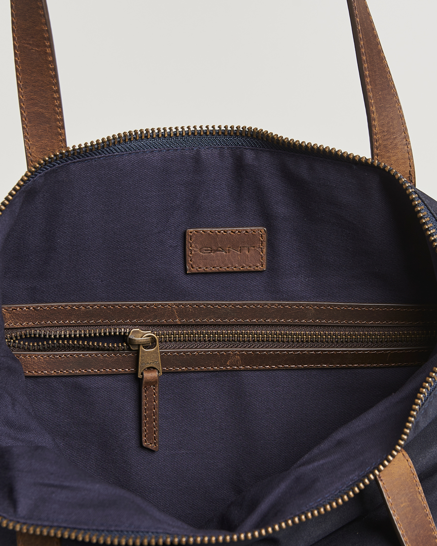 Herr | Väskor | GANT | Waxed Cotton Tote Bag Evening Blue