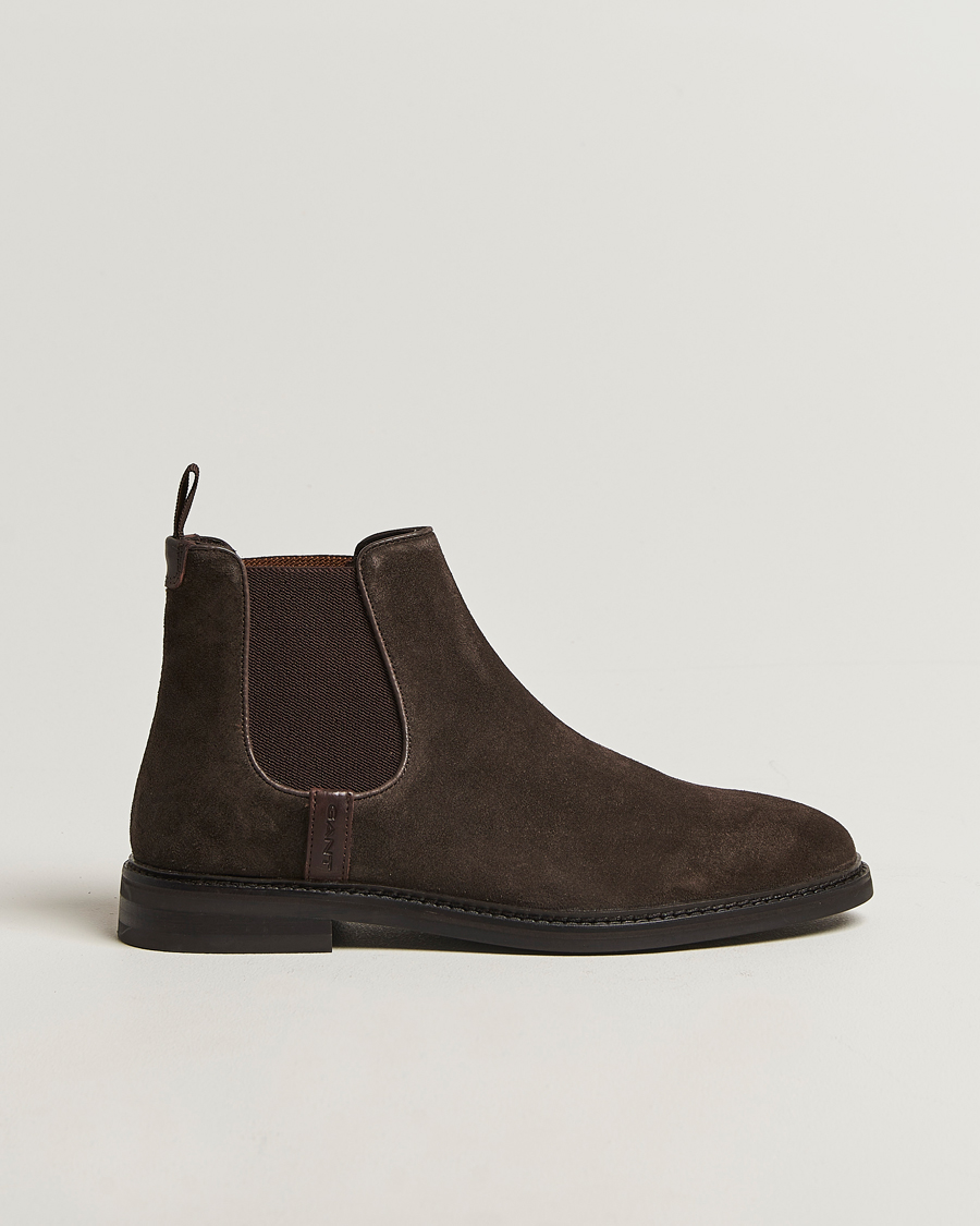 Herr | Kängor | GANT | Bidford Suede Chelsea Boot Dark Brown