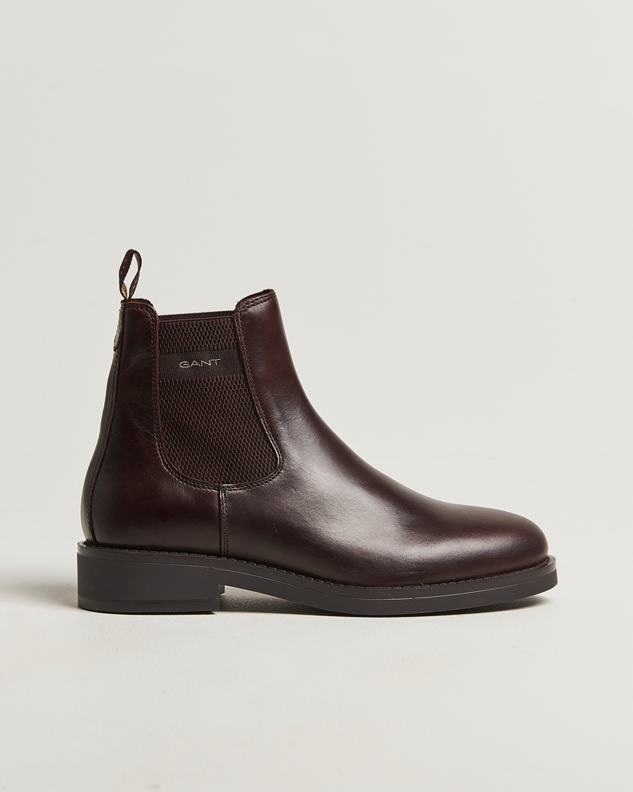 Herr | Kängor | GANT | Prepdale Leather Chelsea Boot Dark Brown
