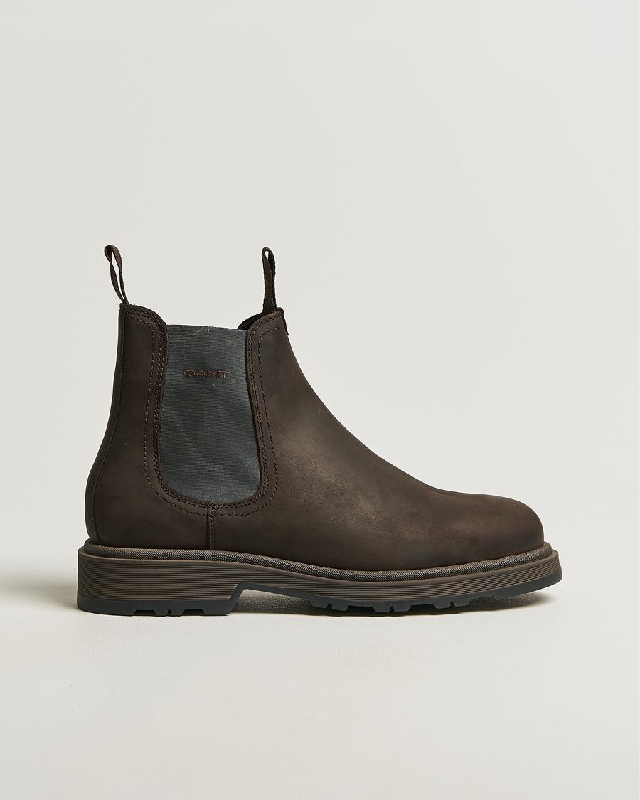Herr | Kängor | GANT | Blisdor Rough Leather Chelsea Boot Dark Brown