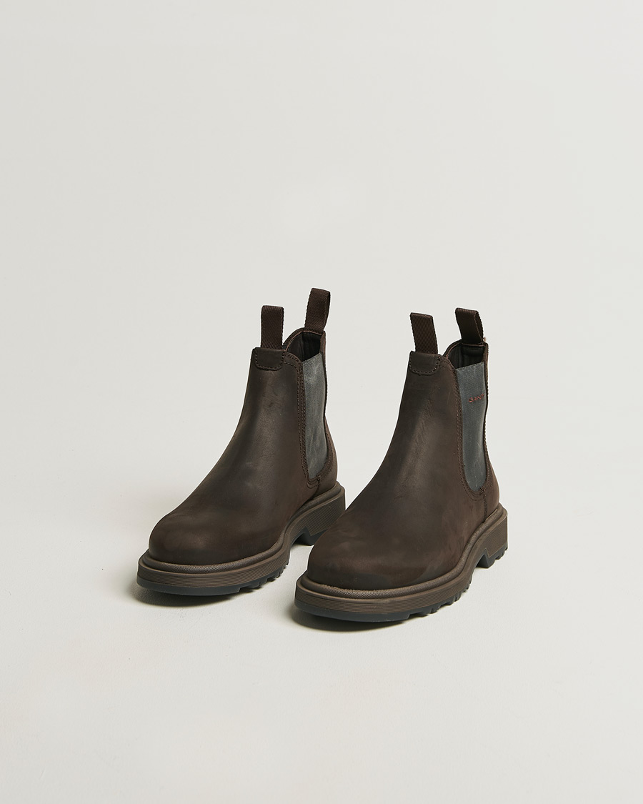 Herr | Kängor | GANT | Blisdor Rough Leather Chelsea Boot Dark Brown