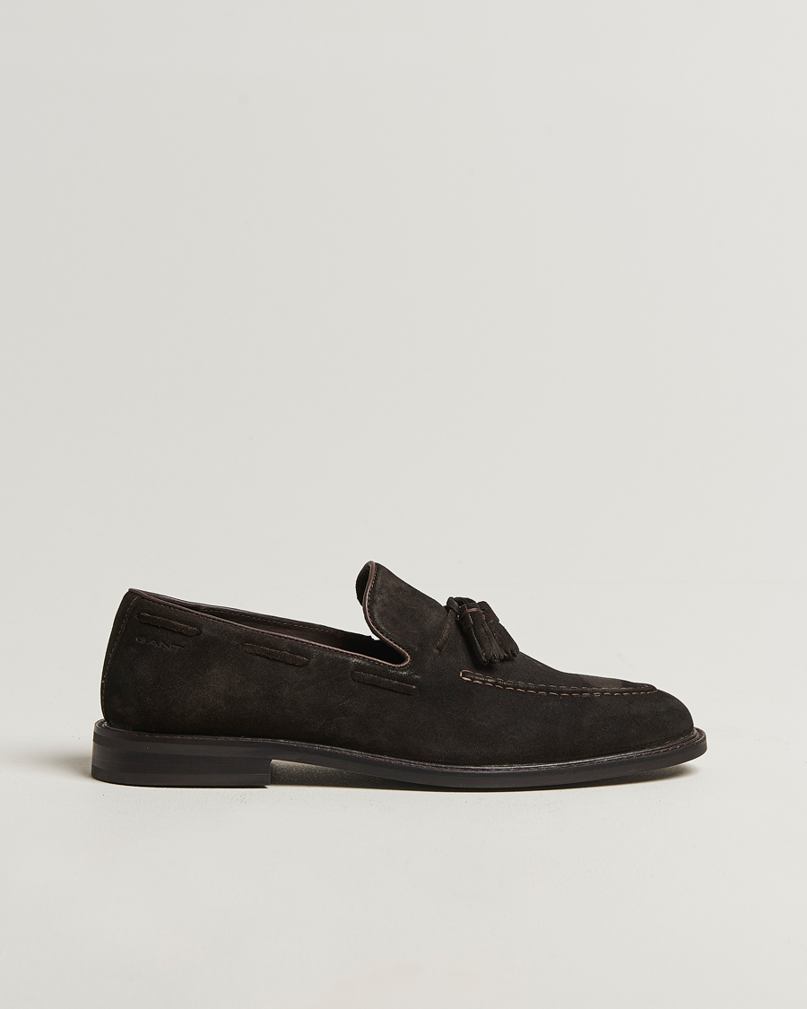Herr | Loafers | GANT | Lozham Suede Tassle Loafer Dark Brown