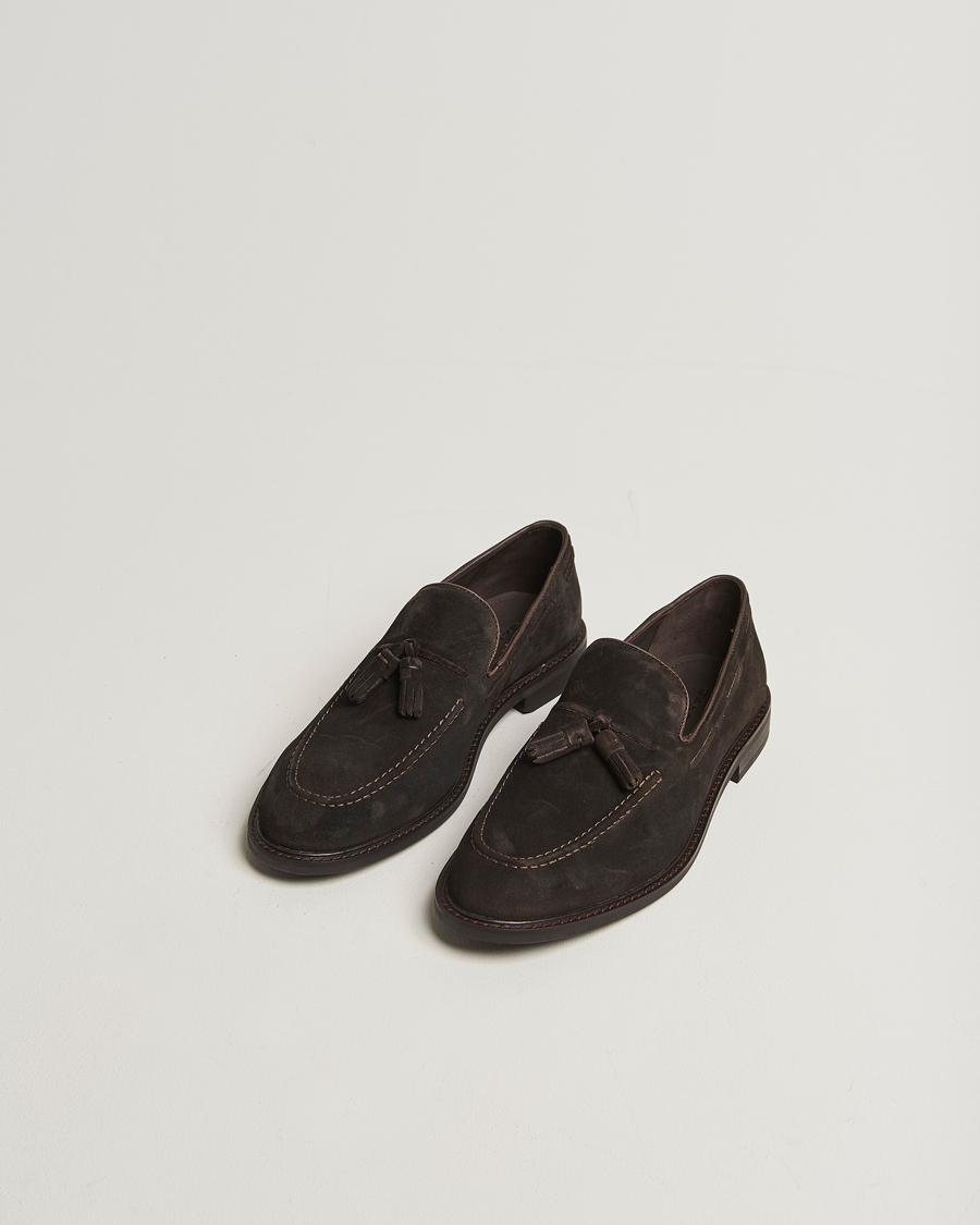 Herr | Loafers | GANT | Lozham Suede Tassle Loafer Dark Brown