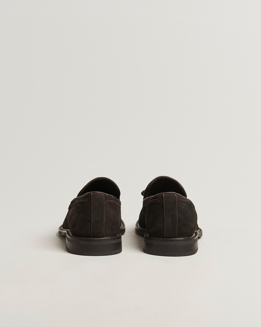 Herr | Loafers | GANT | Lozham Suede Tassle Loafer Dark Brown