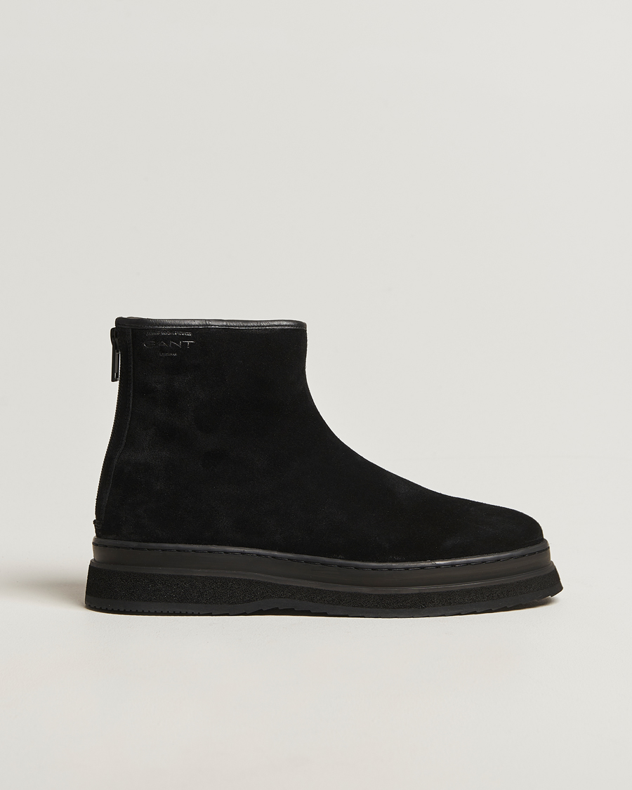 Herr | Kängor | GANT | Blistown Shearling Suede Curling Boot Black