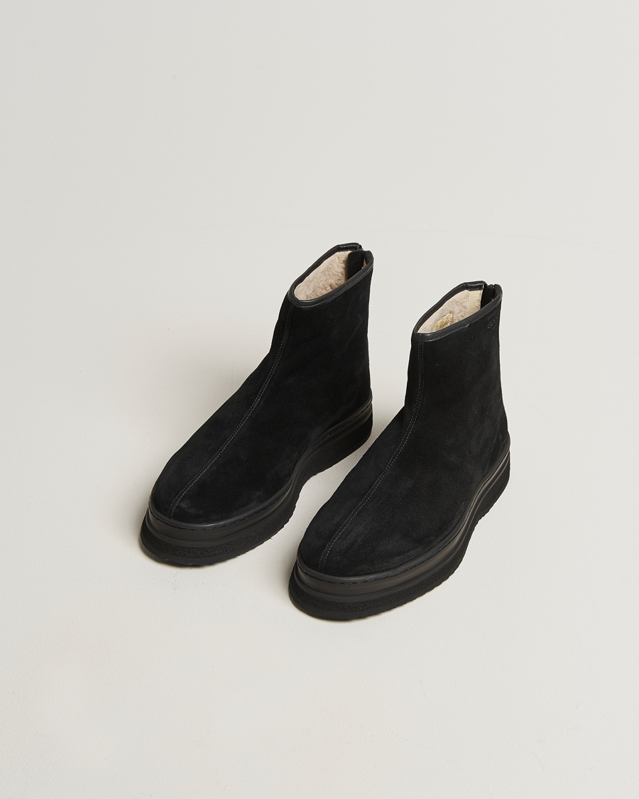 Herr | Kängor | GANT | Blistown Shearling Suede Curling Boot Black