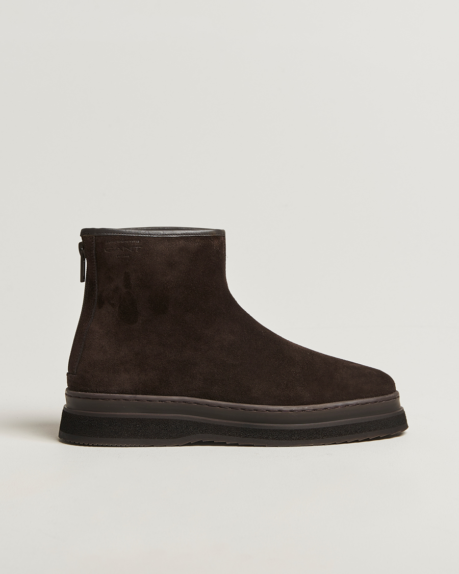 Herr | Kängor | GANT | Blistown Shearling Suede Curling Boot Espresso Brown
