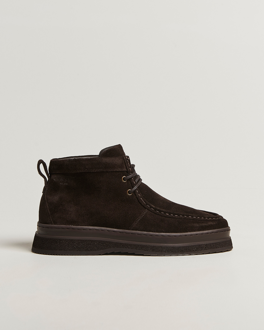 Herr | Kängor | Gant | Blistown Suede Moc Toe Boot Espresso Brown