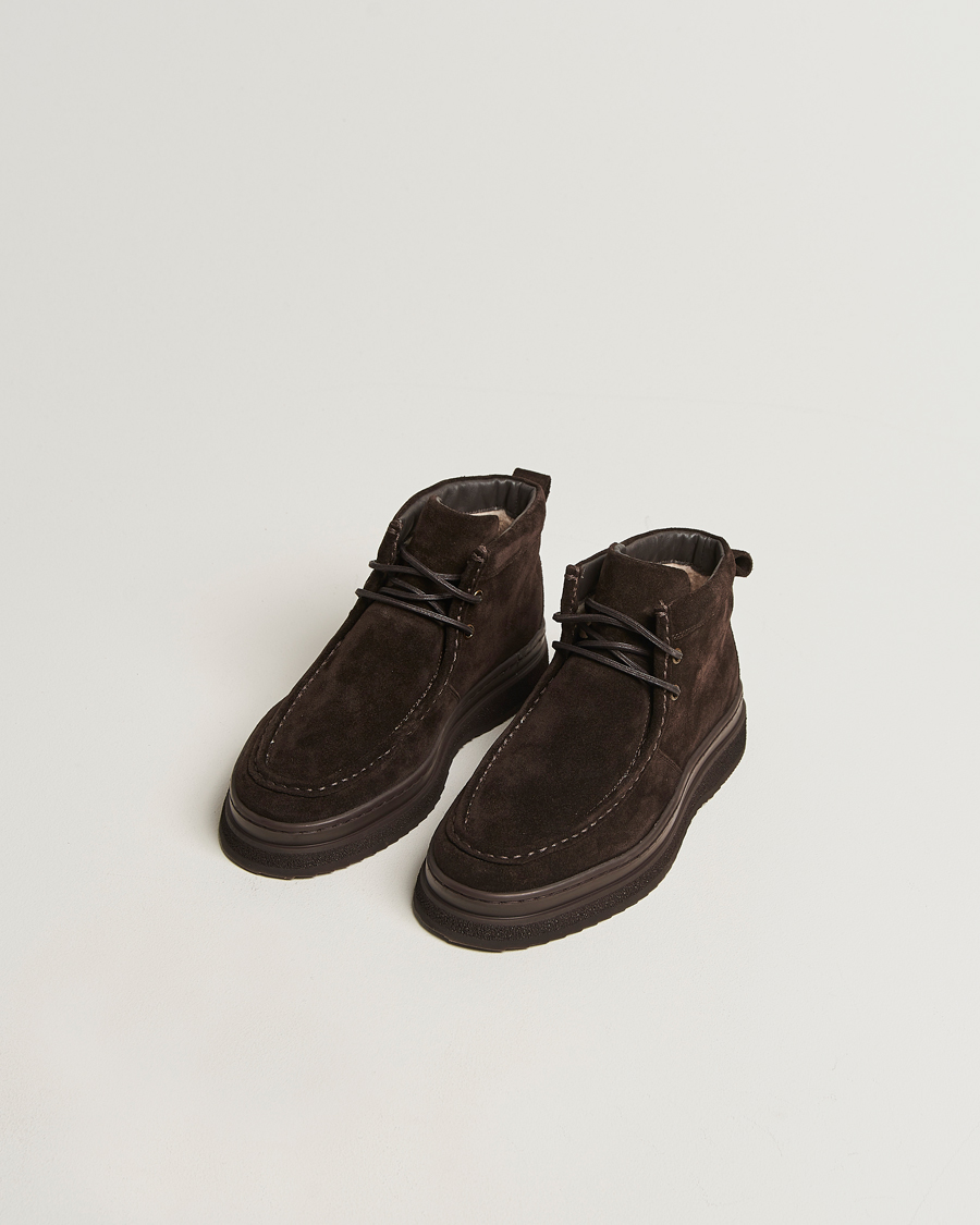 Herr | Kängor | Gant | Blistown Suede Moc Toe Boot Espresso Brown