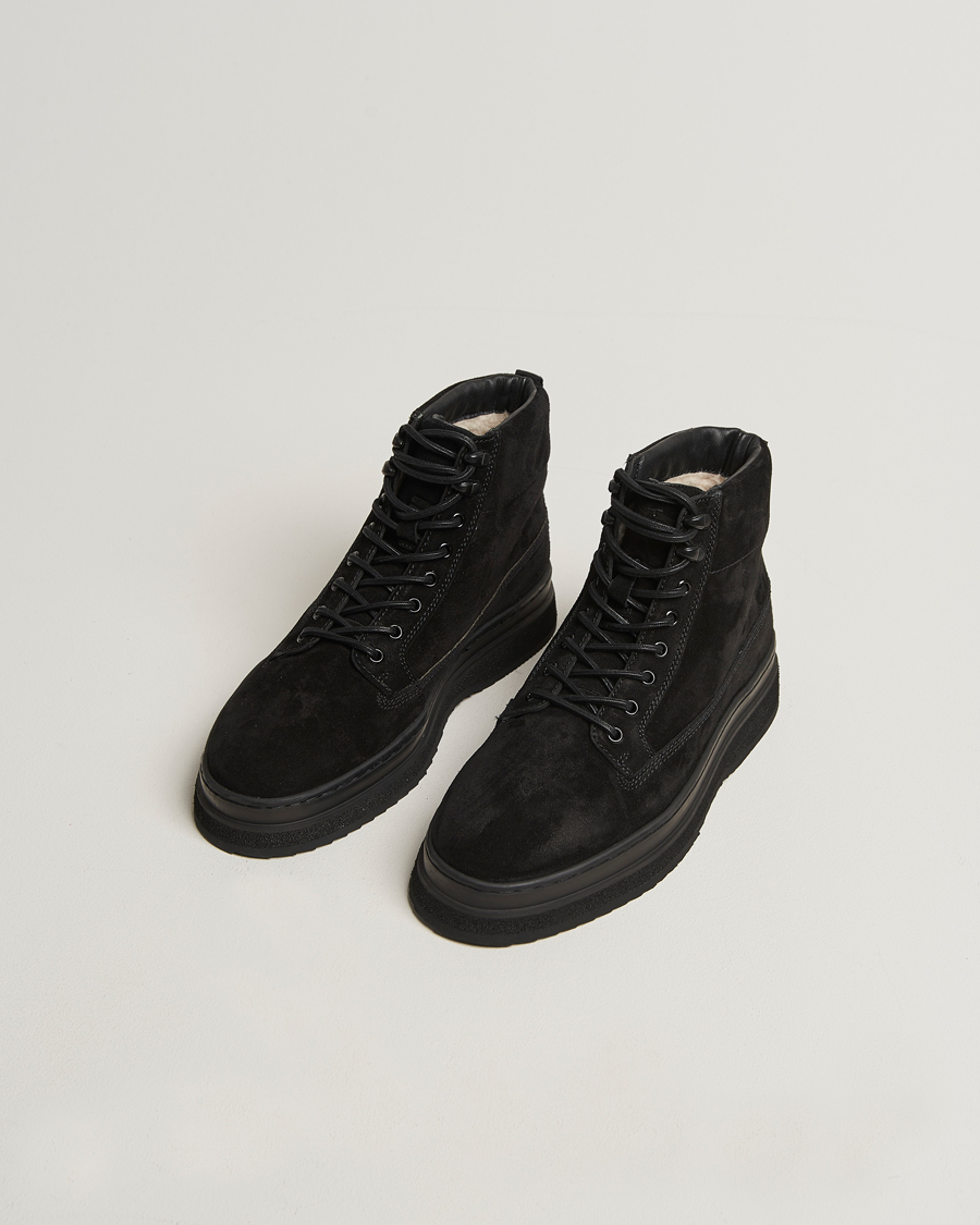 Herr | Kängor | GANT | Blistown Shearling Suede Boot Black