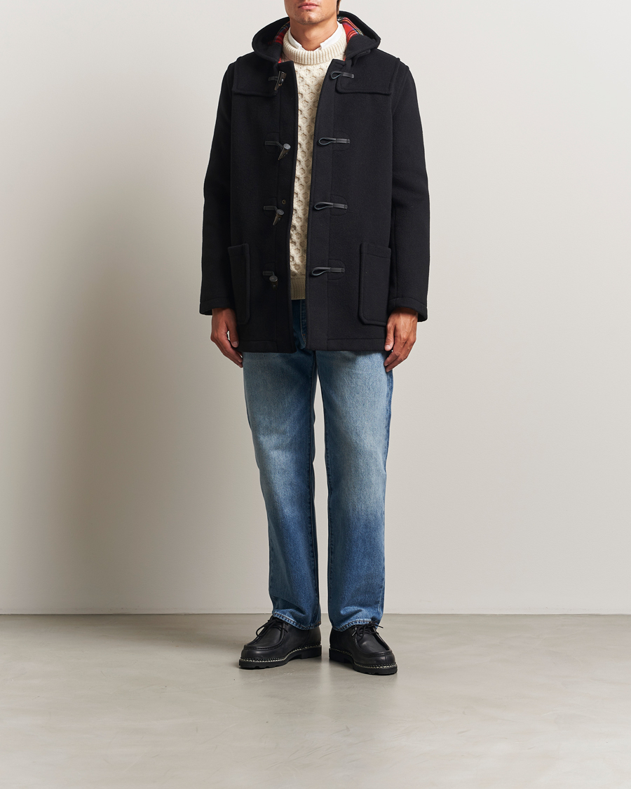 Herr | Jackor | Gloverall | Mid Length Duffle Coat Navy/Dress Gordon