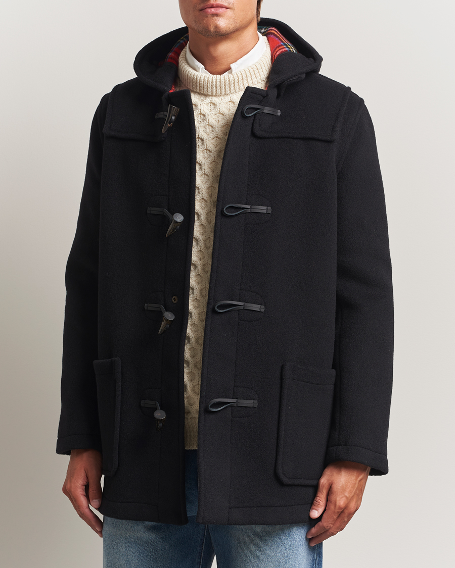 Herr | Jackor | Gloverall | Mid Length Duffle Coat Navy/Dress Gordon