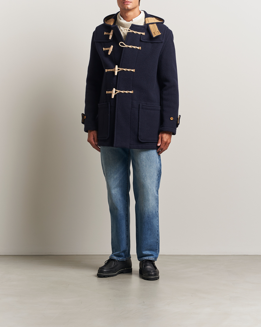 Herr | Jackor | Gloverall | Mid Length Monty Union Jack Duffle Coat Navy