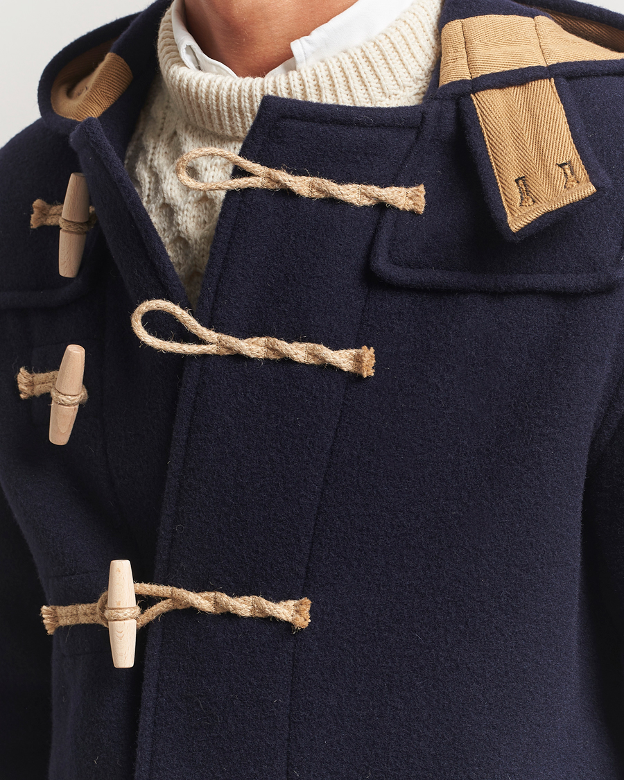 Herr | Jackor | Gloverall | Mid Length Monty Union Jack Duffle Coat Navy