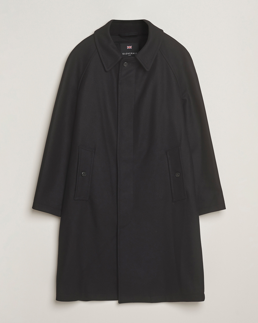 Herr | Jackor | Gloverall | Wool Mac Coat Black