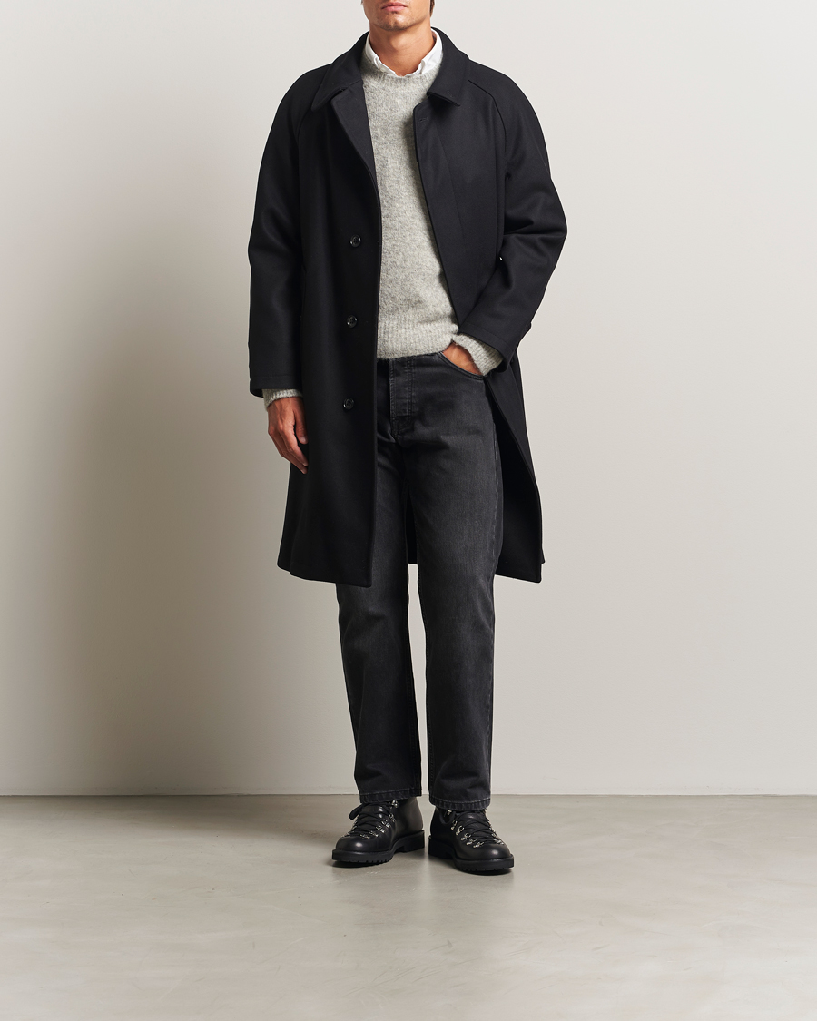 Herr | Jackor | Gloverall | Wool Mac Coat Black
