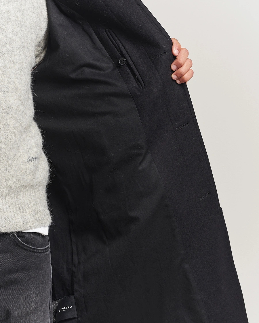 Herr | Jackor | Gloverall | Wool Mac Coat Black