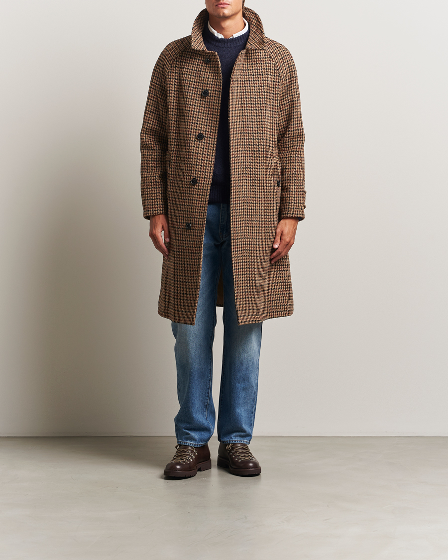 Herr | Jackor | Gloverall | Harris Tweed Mac Coat Brown