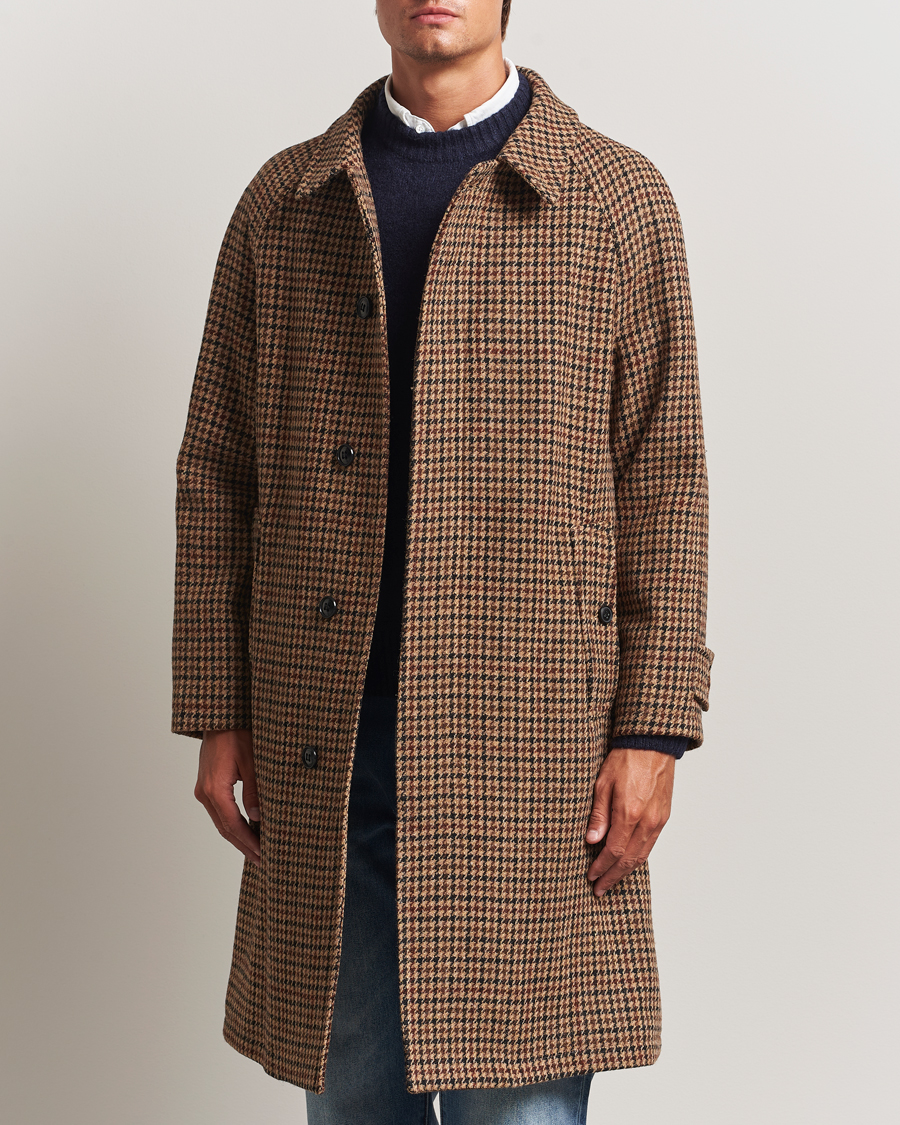 Herr | Jackor | Gloverall | Harris Tweed Mac Coat Brown