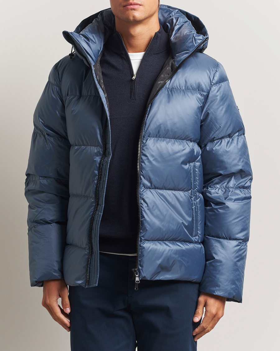 Herr | Jackor | J.Lindeberg | Daryl Down Hooded Jacket Vintage Indigo