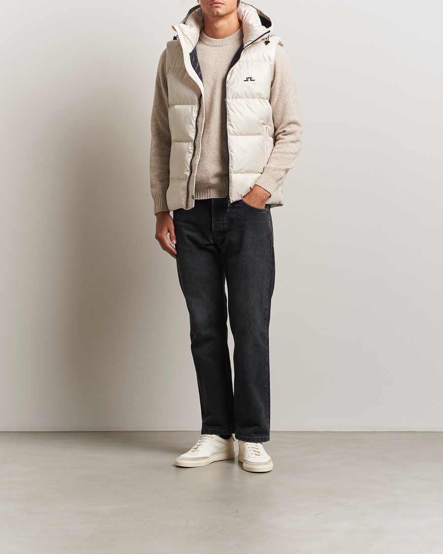 Herr | Västar | J.Lindeberg | Daryl Down Hooded Vest Moonbeam