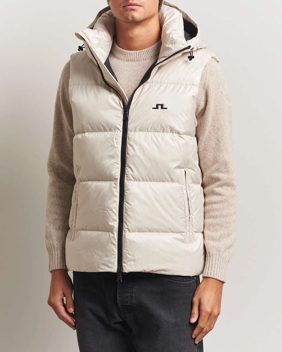 Herr | Västar | J.Lindeberg | Daryl Down Hooded Vest Moonbeam