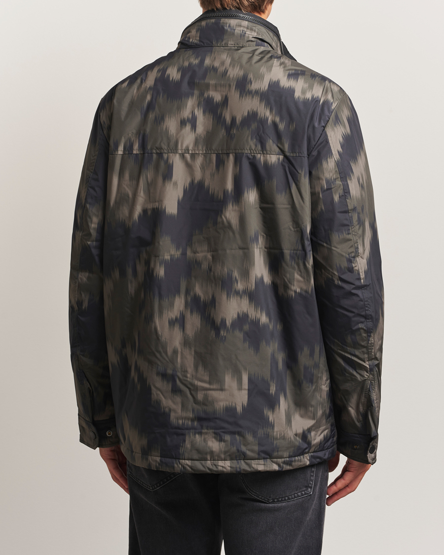 Herr | Jackor | J.Lindeberg | Aiden 2L Padded Printed Field Jacket Wrap Forest