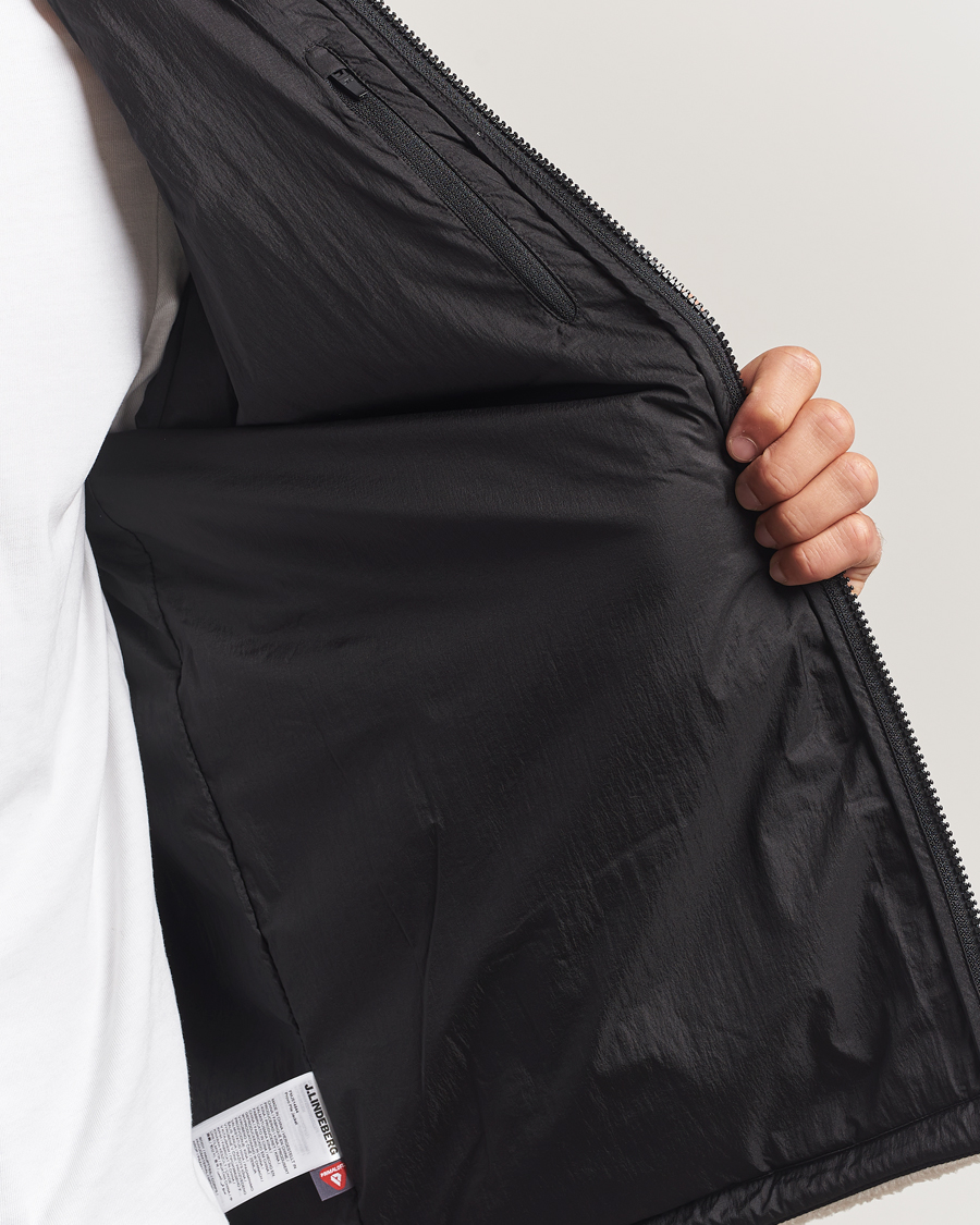 Herr | Tröjor | J.Lindeberg | Provo Pile Hooded Full Zip Moonbeam