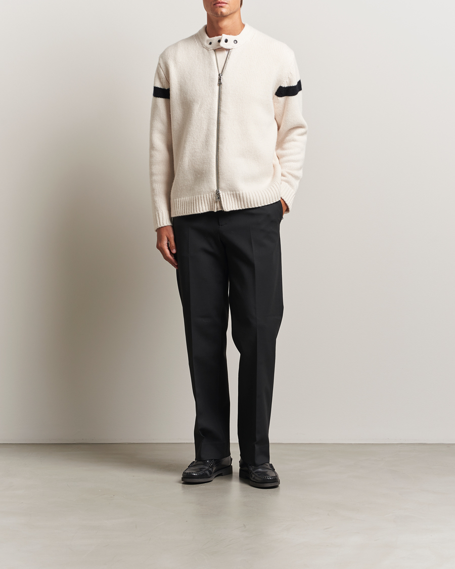Herr | Tröjor | J.Lindeberg | Kessler Biker Wool Full Zip Moonbeam