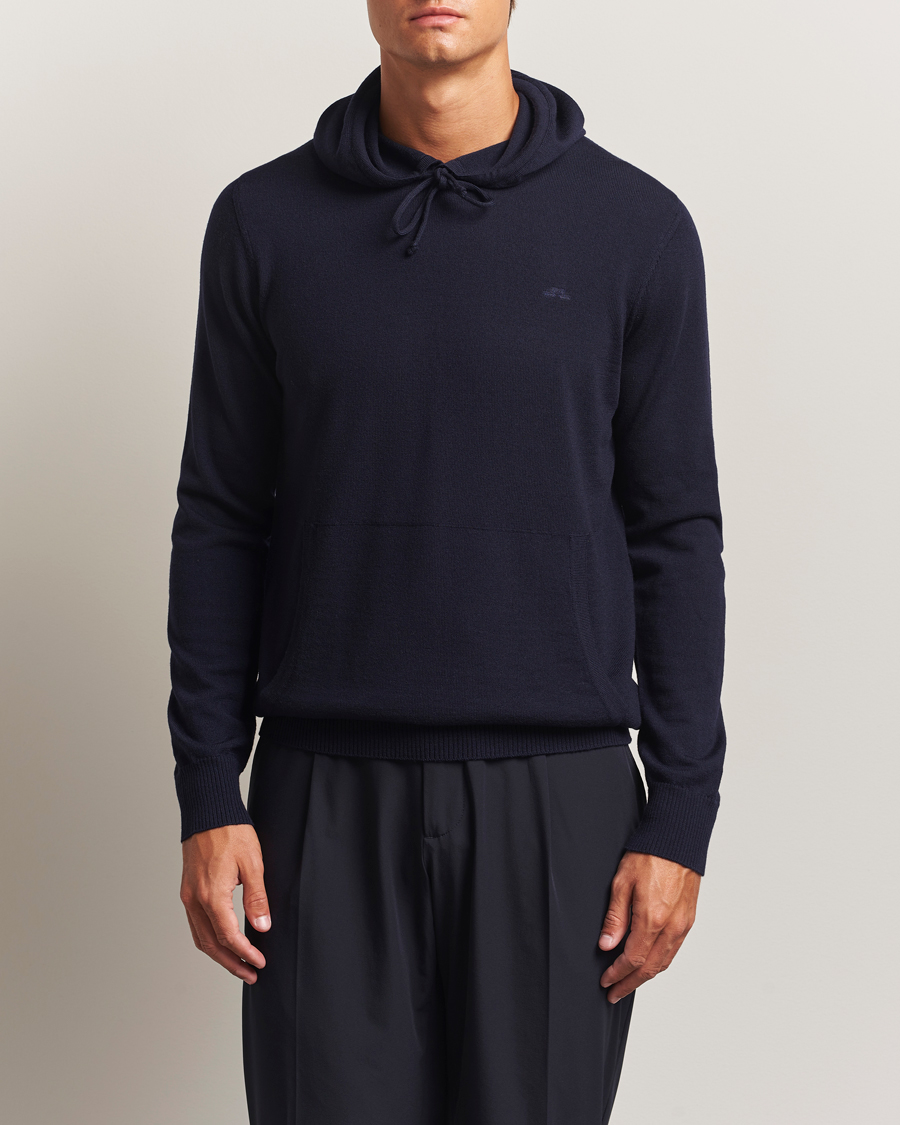 Herr | Tröjor | J.Lindeberg | Karl Merino Hoodie Navy