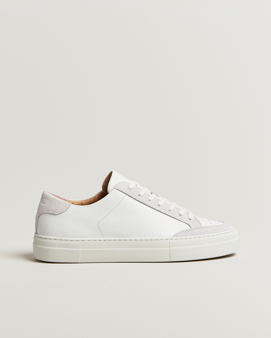 Herr | Sneakers | J.Lindeberg | Art Signature Leather/Suede Sneaker White