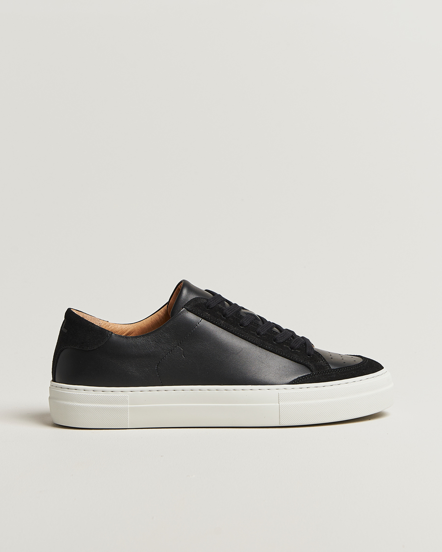 Herr | Sneakers | J.Lindeberg | Art Signature Leather/Suede Sneaker Black