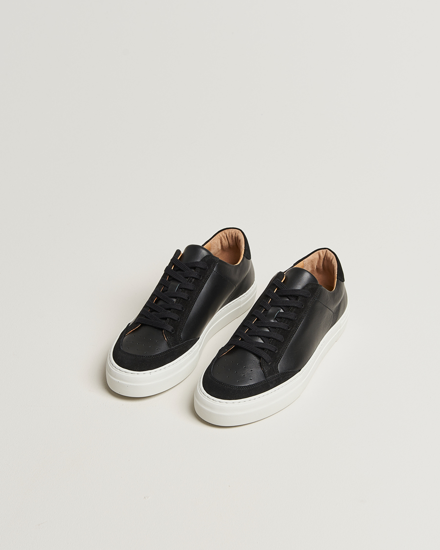 Herr | Sneakers | J.Lindeberg | Art Signature Leather/Suede Sneaker Black