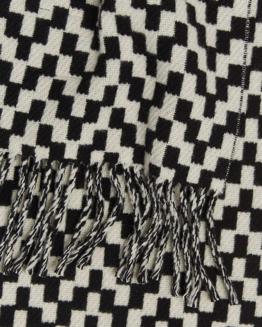 Herr | Halsdukar | J.Lindeberg | Jared Stacked Bridge Wool Scarf Black/White