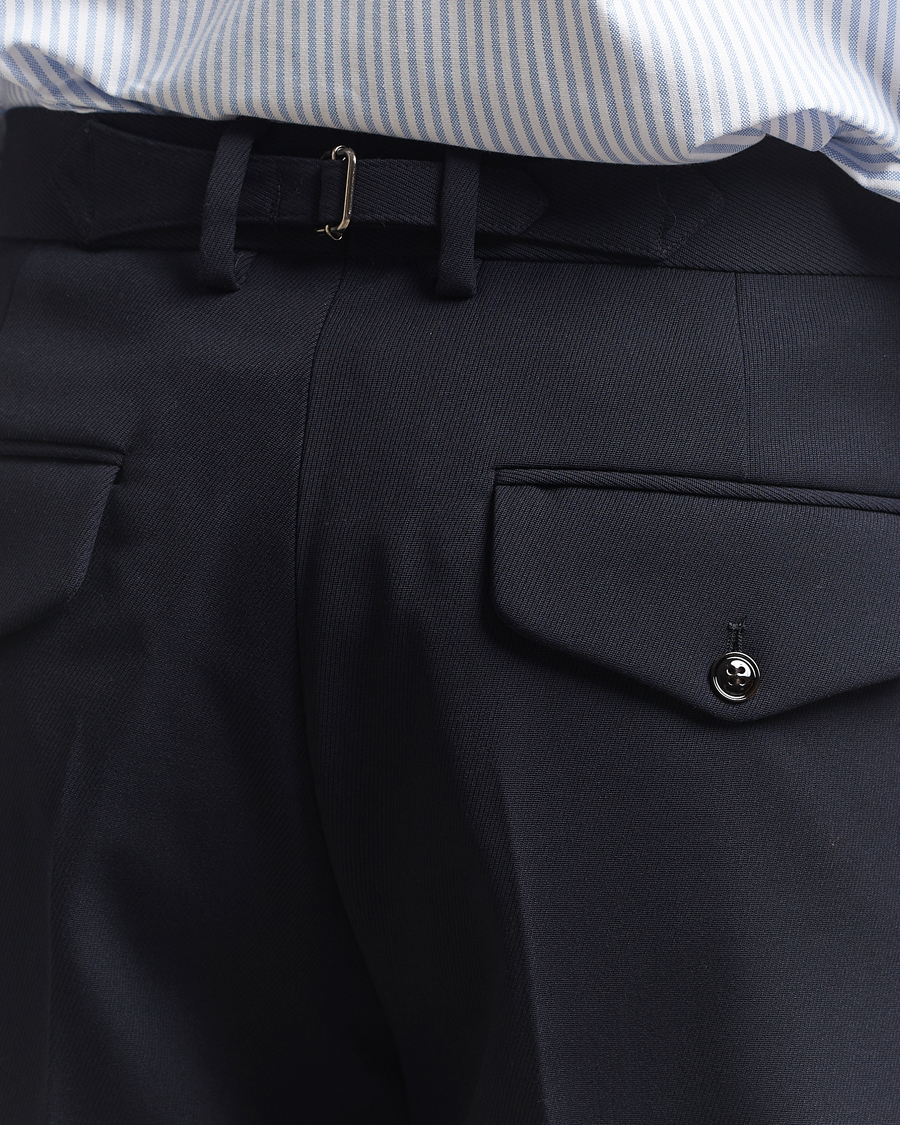 Herr | Byxor | NN07 | Justin Double Pleated Suit Trousers Deep Navy