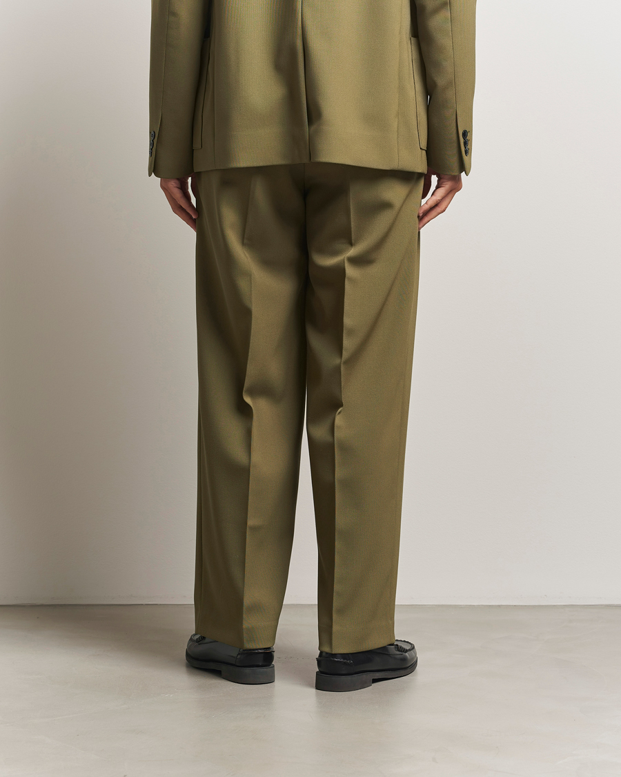 Herr | Byxor | NN07 | Justin Double Pleated Suit Trousers Firene Green