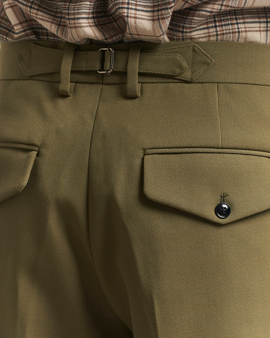 Herr | Byxor | NN07 | Justin Double Pleated Suit Trousers Firene Green