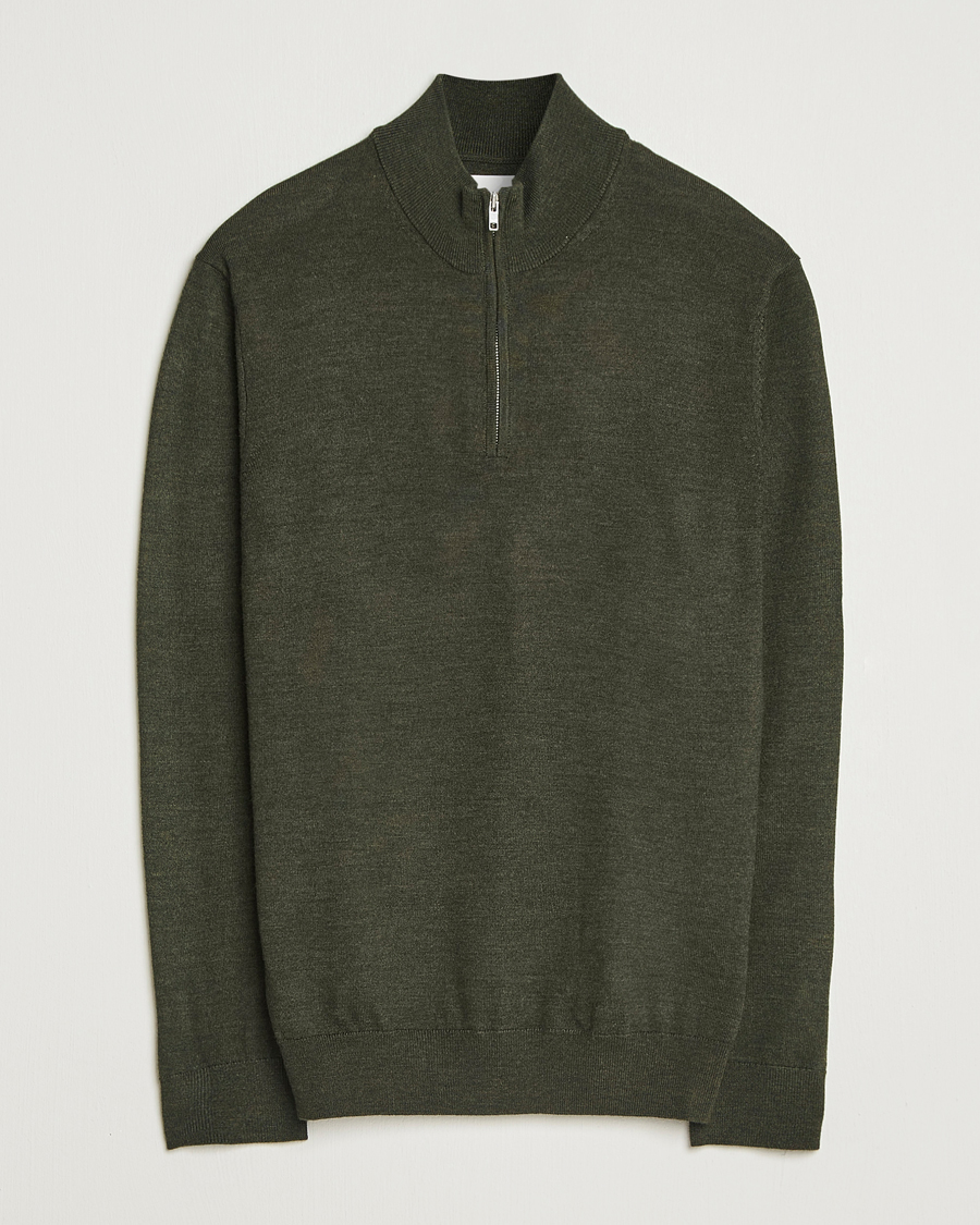 Herr | Tröjor | NN07 | Sergio Merino Half Zip Dark Army