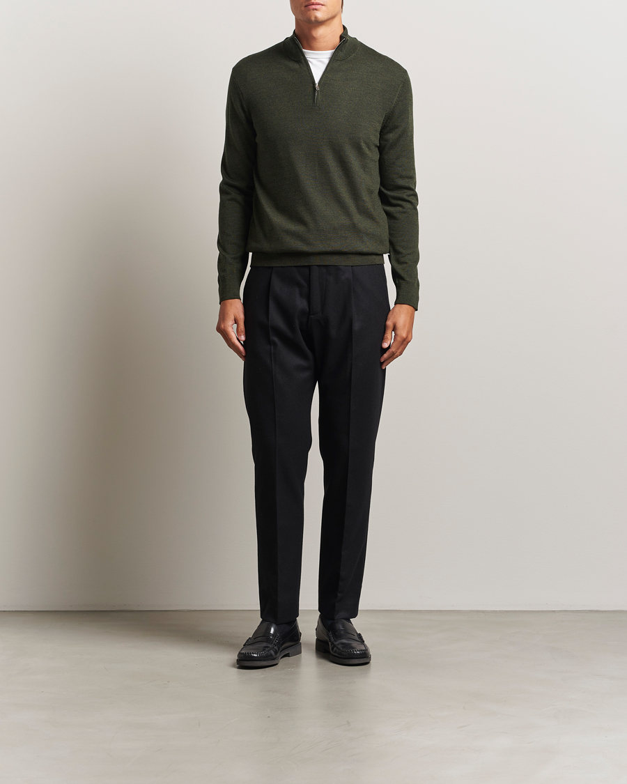 Herr | Tröjor | NN07 | Sergio Merino Half Zip Dark Army
