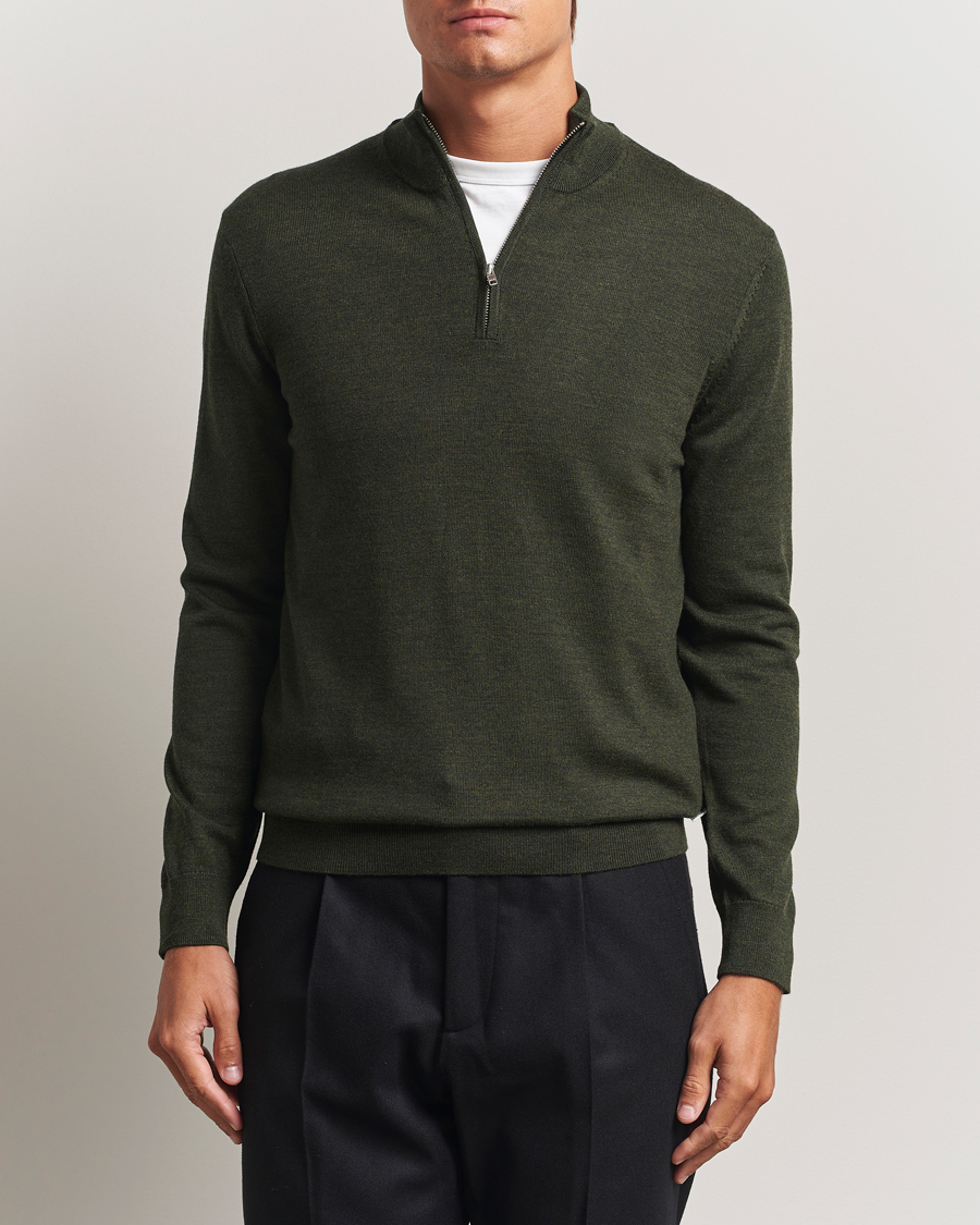 Herr | Tröjor | NN07 | Sergio Merino Half Zip Dark Army