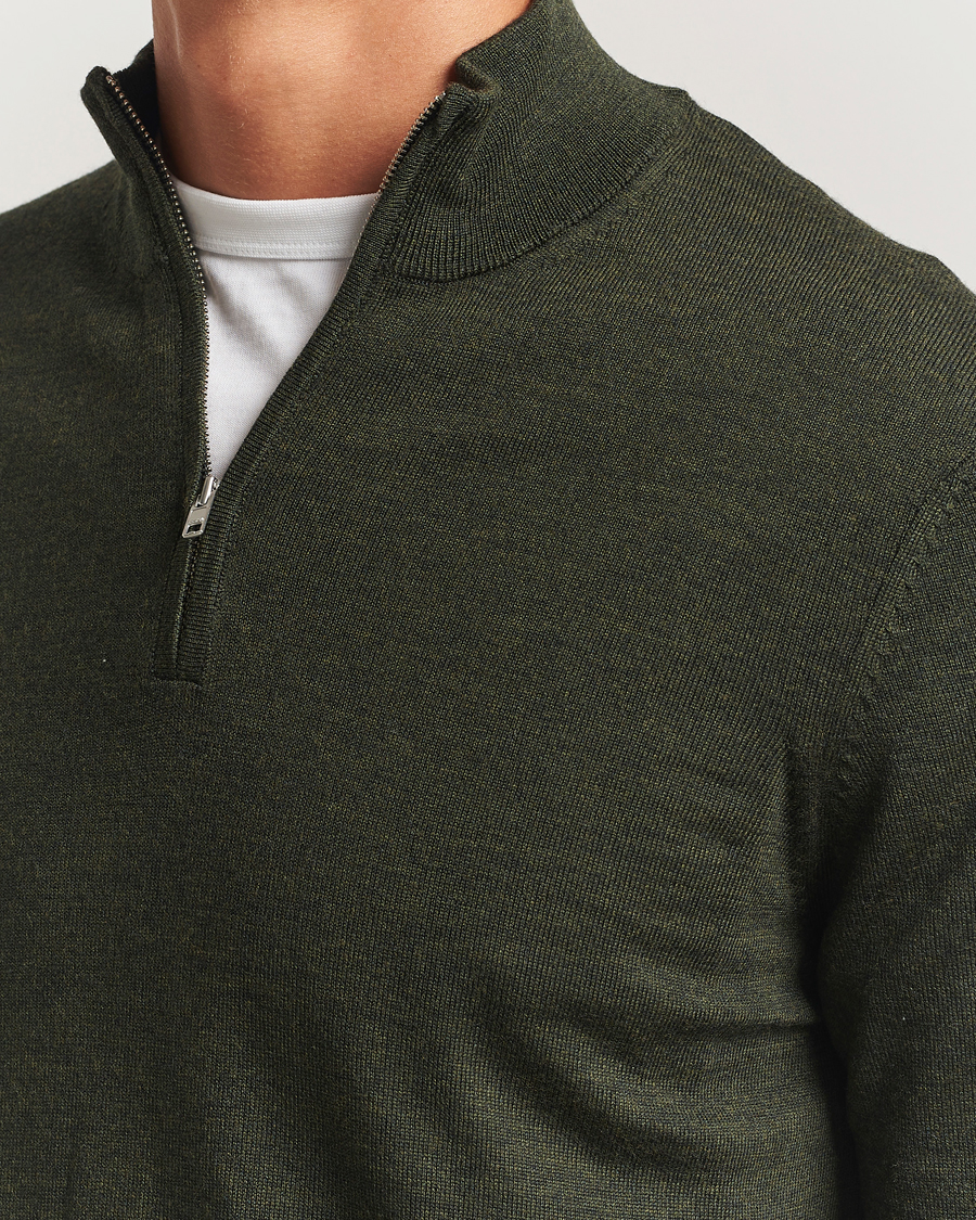 Herr | Tröjor | NN07 | Sergio Merino Half Zip Dark Army