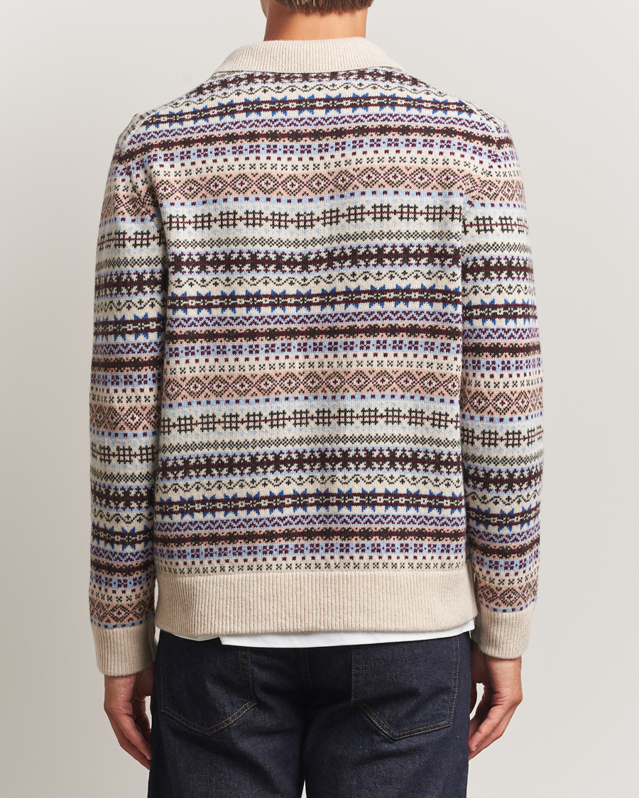 Herr | Tröjor | NN07 | Robbie Fairisle Knitted Polo Multi