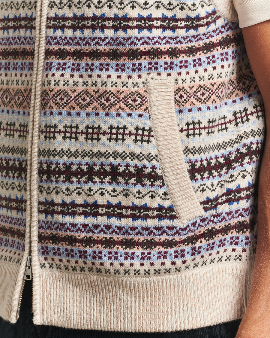 Herr | Tröjor | NN07 | Robbie Fairisle Full Zip Vest Multi