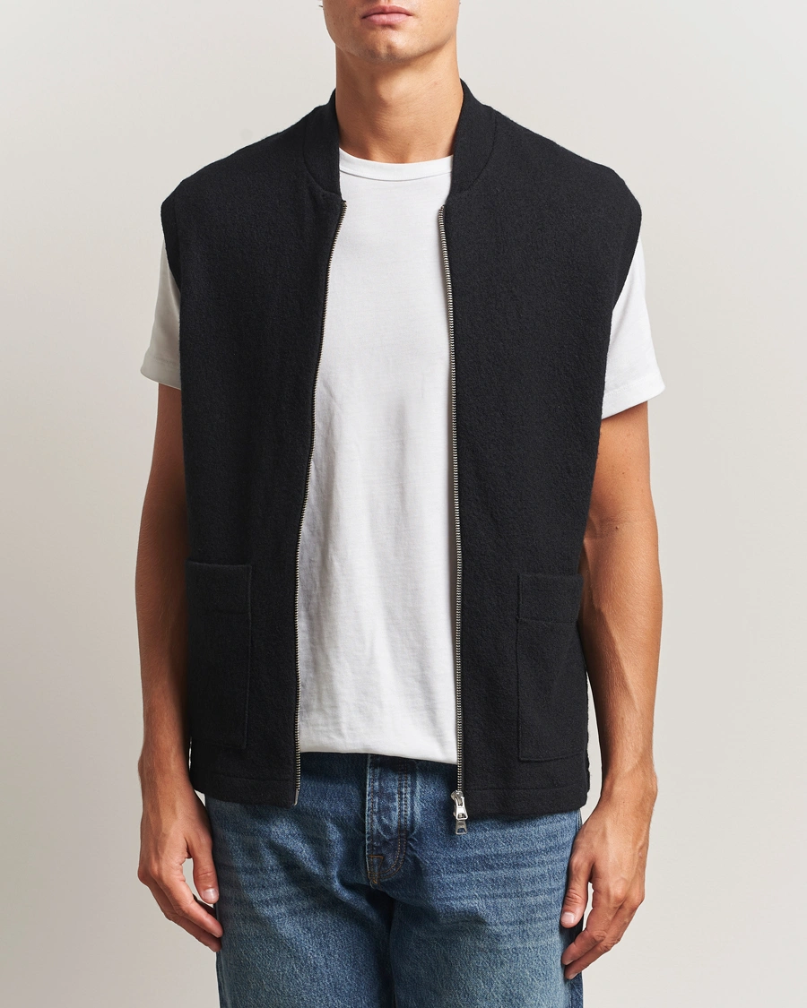 Herr | Tröjor | NN07 | Boiled Wool Vest Black