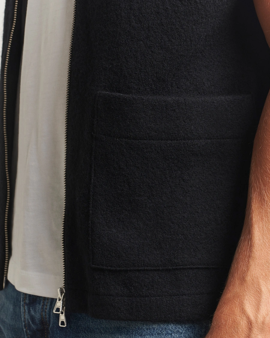 Herr | Tröjor | NN07 | Boiled Wool Vest Black