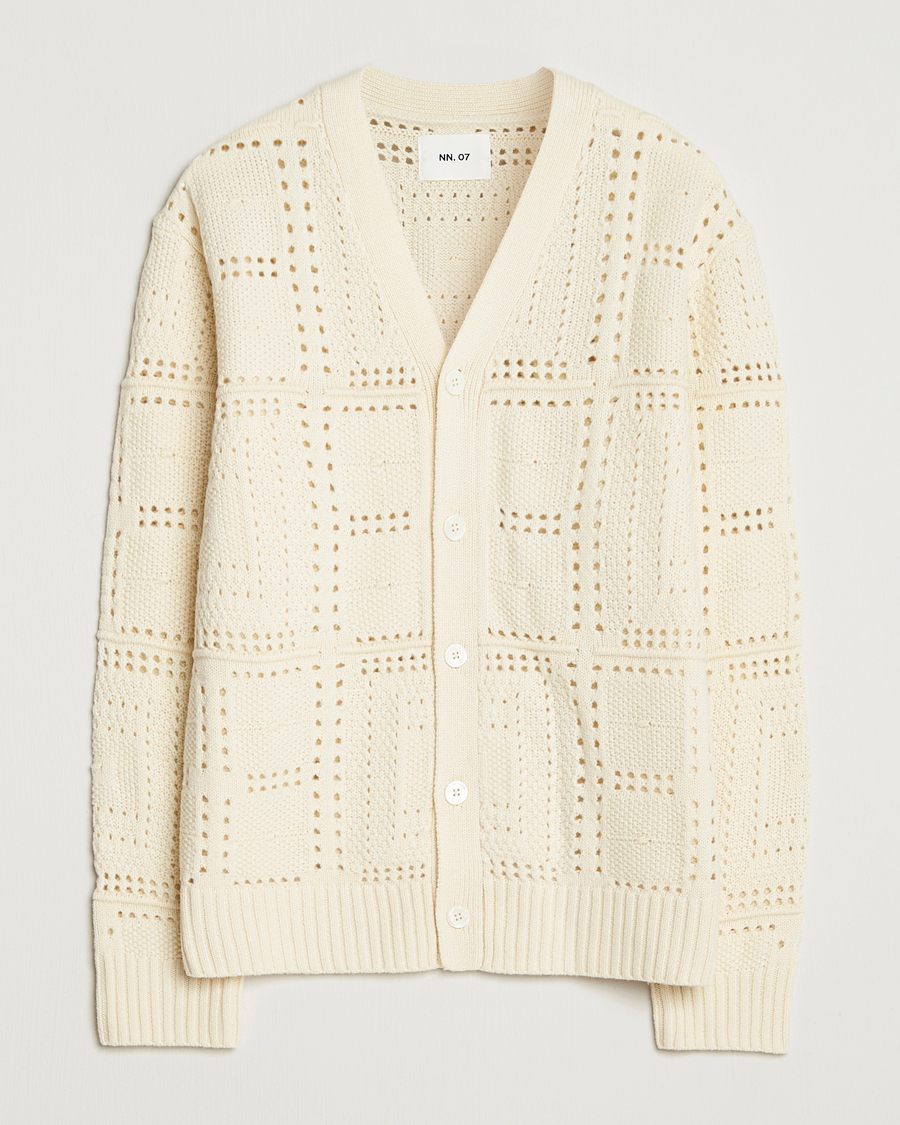 Herr | Tröjor | NN07 | Tobias Knitted Cardigan Ivory