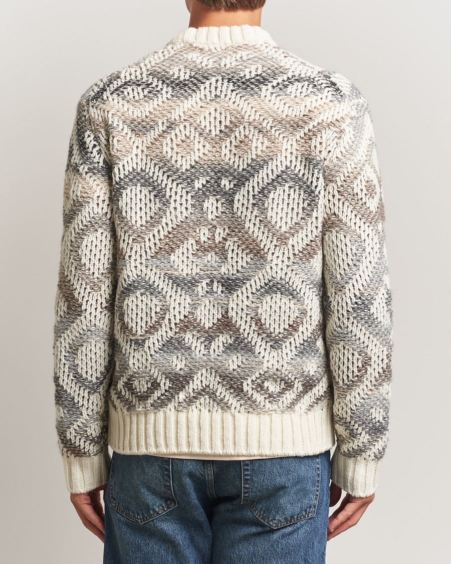 Herr | Tröjor | NN07 | Brady Heavy Knitted Sweater Ivory Multi