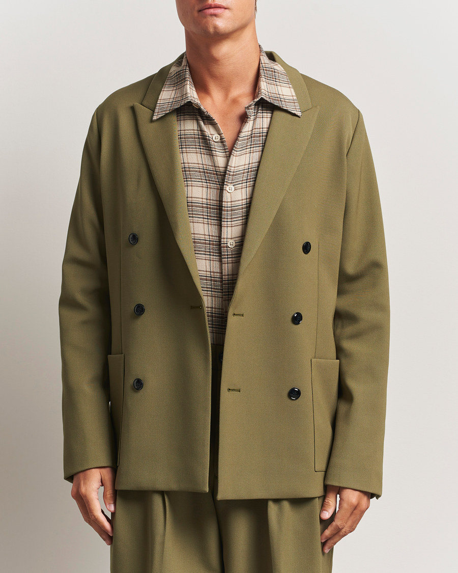 Herr | Kavajer | NN07 | Jordin Wool Double Breasted Blazer Firene Green