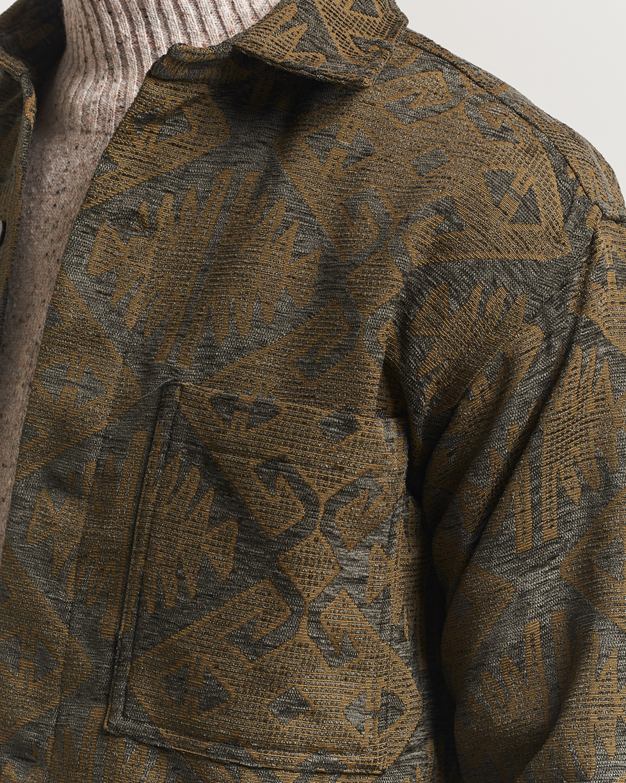 Herr | Skjortor | NN07 | Adwin Printed Overshirt Green Multi